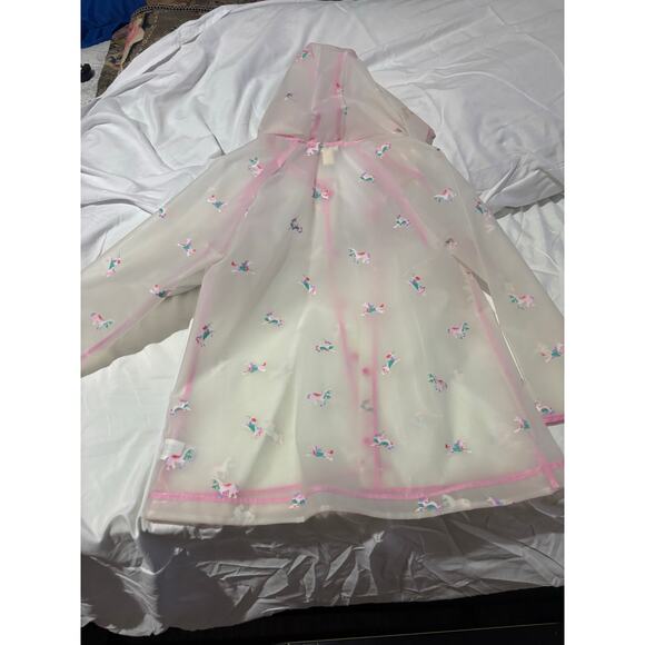 Hatley sheer 8 unicorn raincoat hooded euc w/pockets - Picture 7 of 8